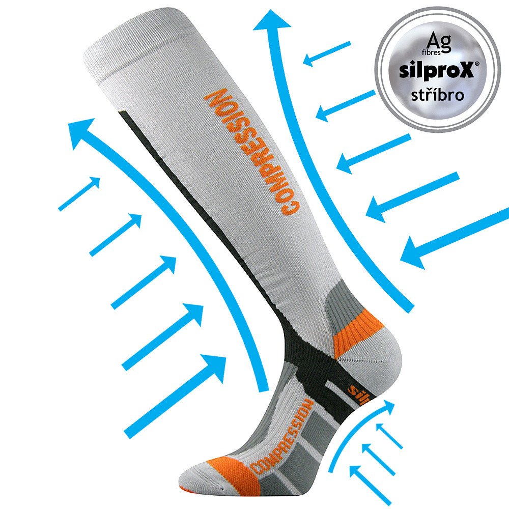 VOXX kompresní podkolenky Signal sv.šedá 1 pár 35-38 103446