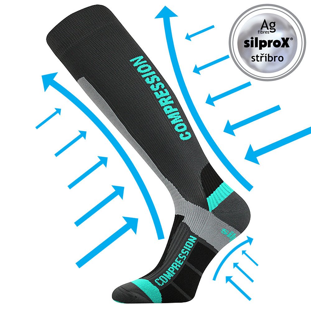 VOXX kompresní podkolenky Signal tm.šedá 1 pár 35-38 103447