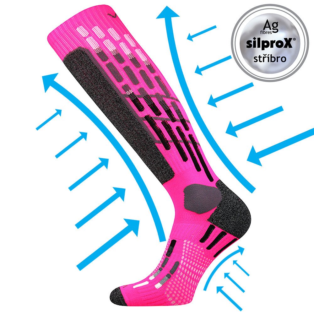 VOXX kompresní podkolenky Vxpres neon růžová 1 pár 35-38 110713