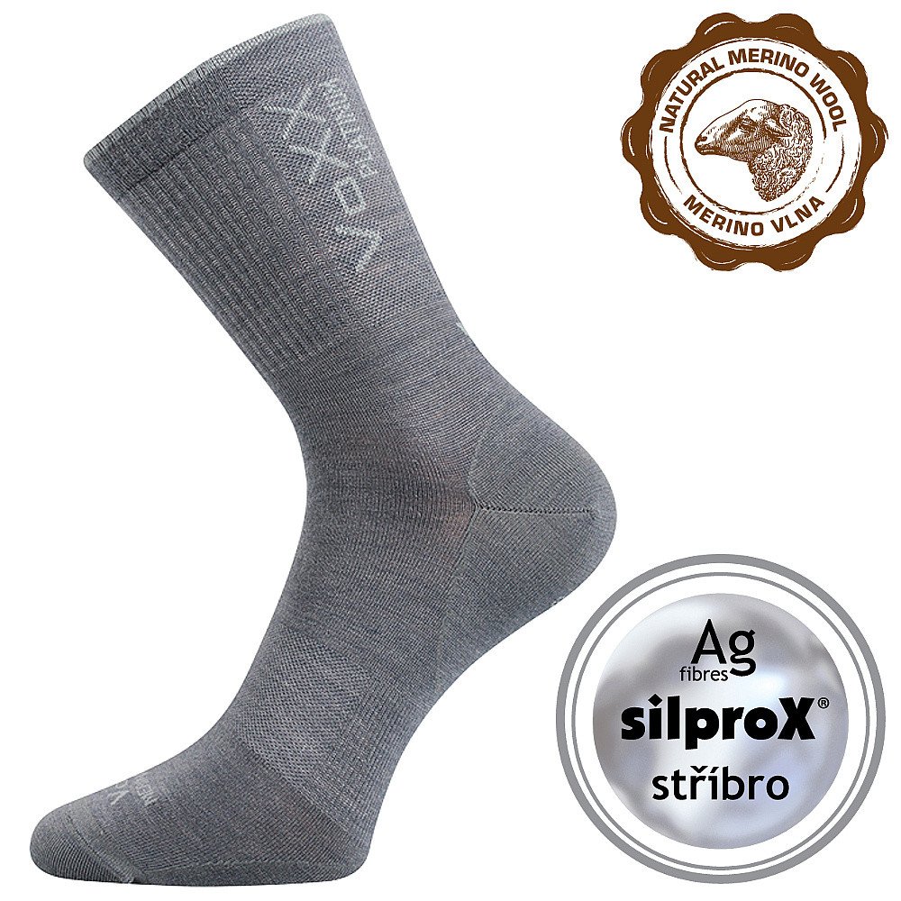 Ponožky unisex klasické Voxx Radius - světle šedé, 43-46