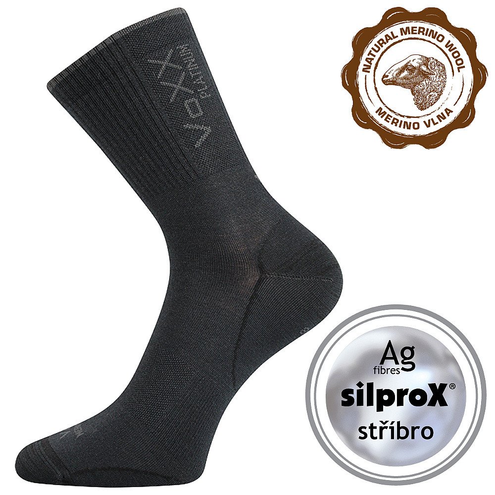 Ponožky unisex klasické Voxx Radius - tmavě šedé, 43-46