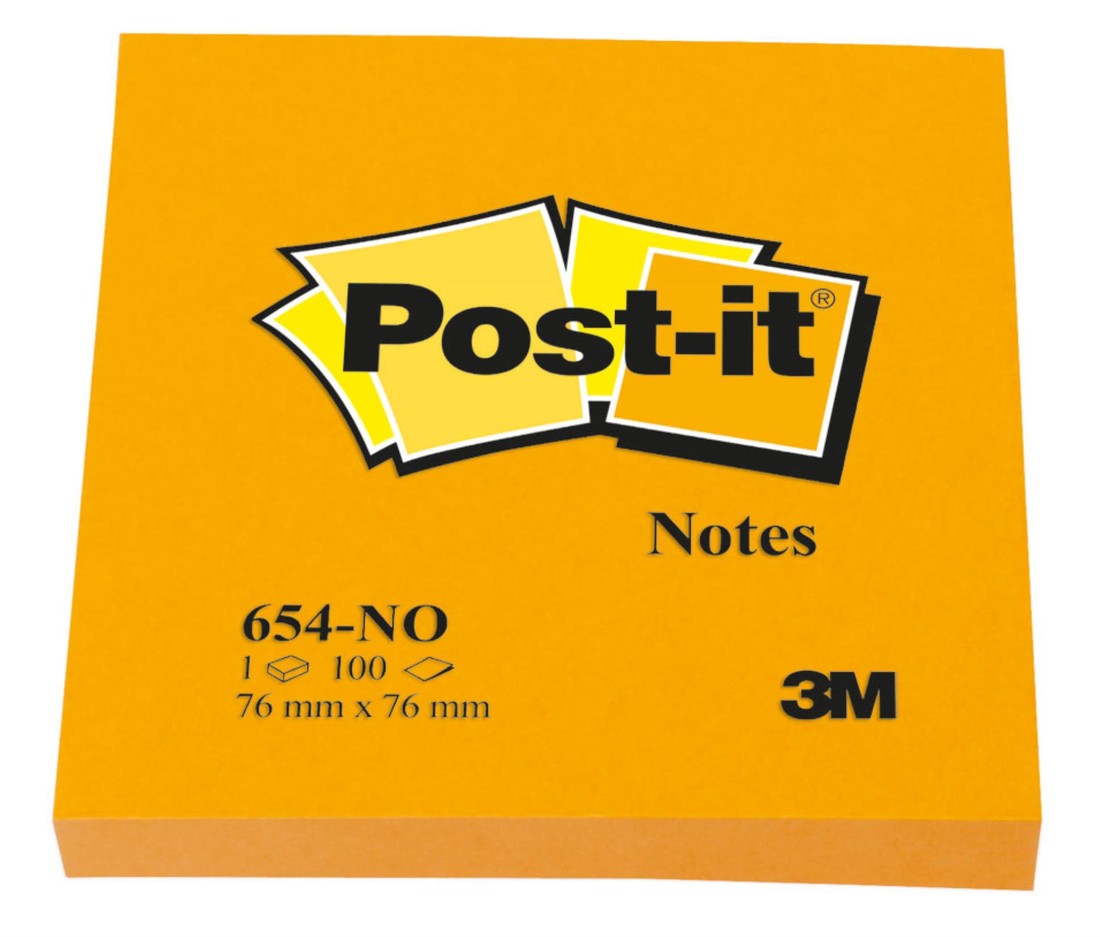 Bločky Post-it Super Sticky - 76x76 mm, dýňově oranžové