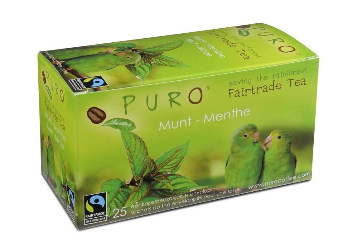 Zelený čaj Puro - máta, Fairtrade, 25x 2 g