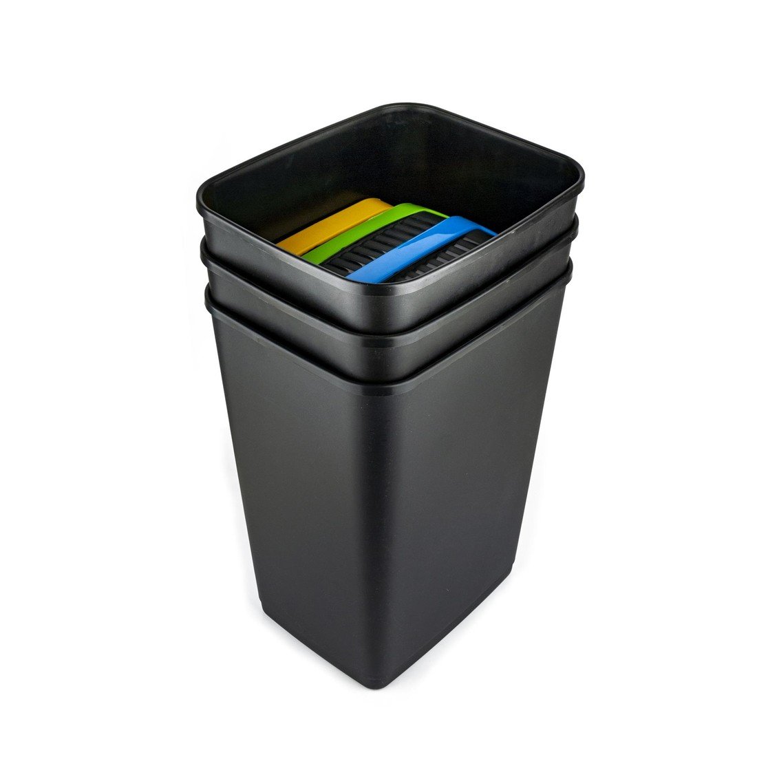 Sada odpadkových košů na tříděný odpad - na papír, plast, sklo, 18 l