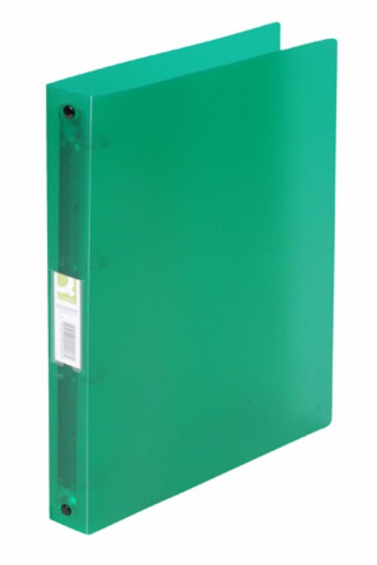 4kroužkový pořadač Q-Connect - A4, šíře hřbetu 3,5 cm, transparentní zelený
