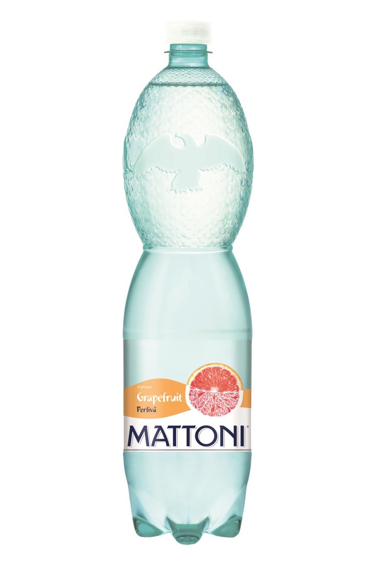 Ochucená minerální voda Mattoni - grapefruit, 6 x 1,5 l, perlivá