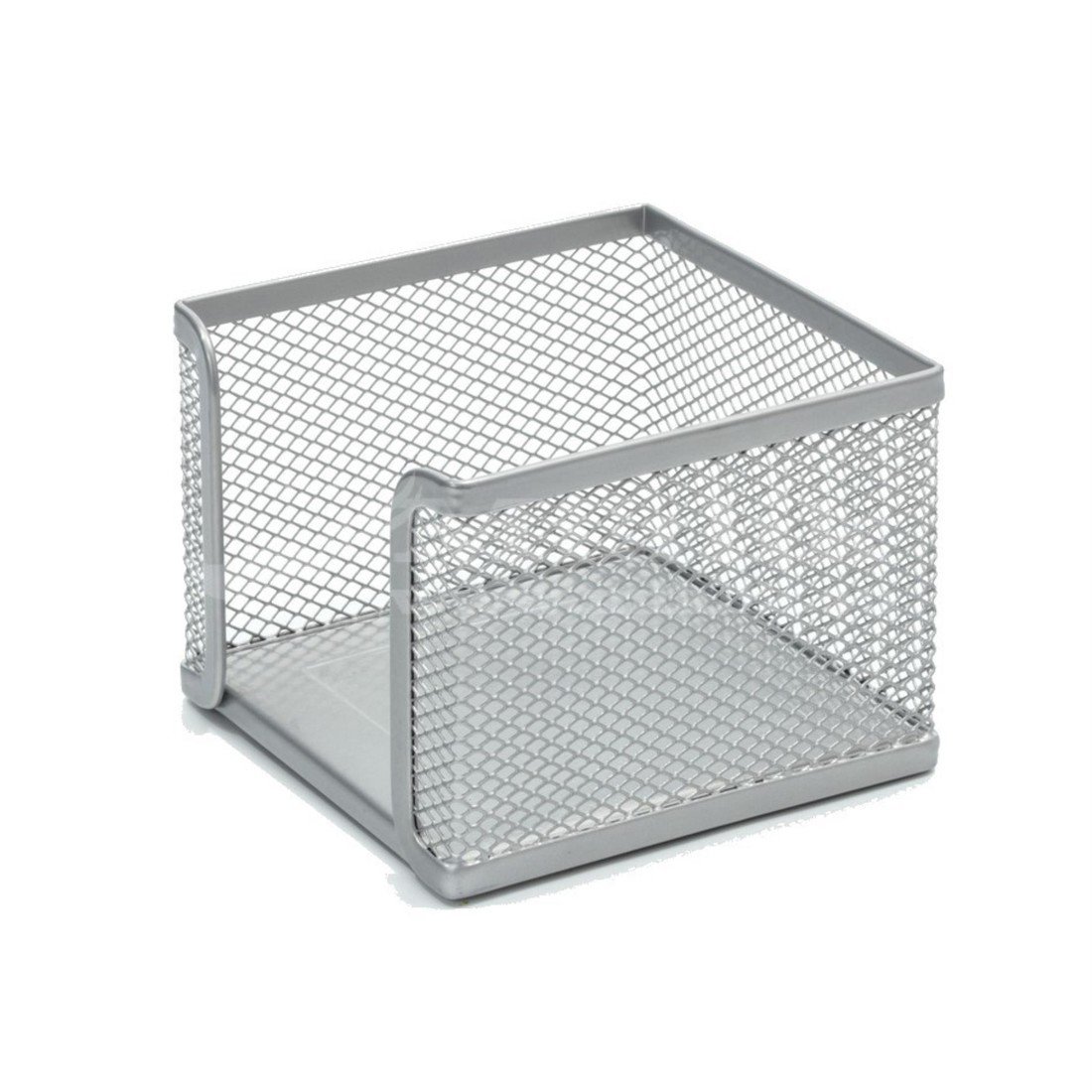 Drátěná krabička na poznámkový bloček - stříbrná