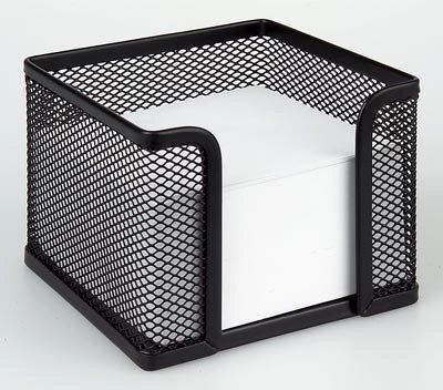 Drátěná krabička na poznámkový bloček - černá