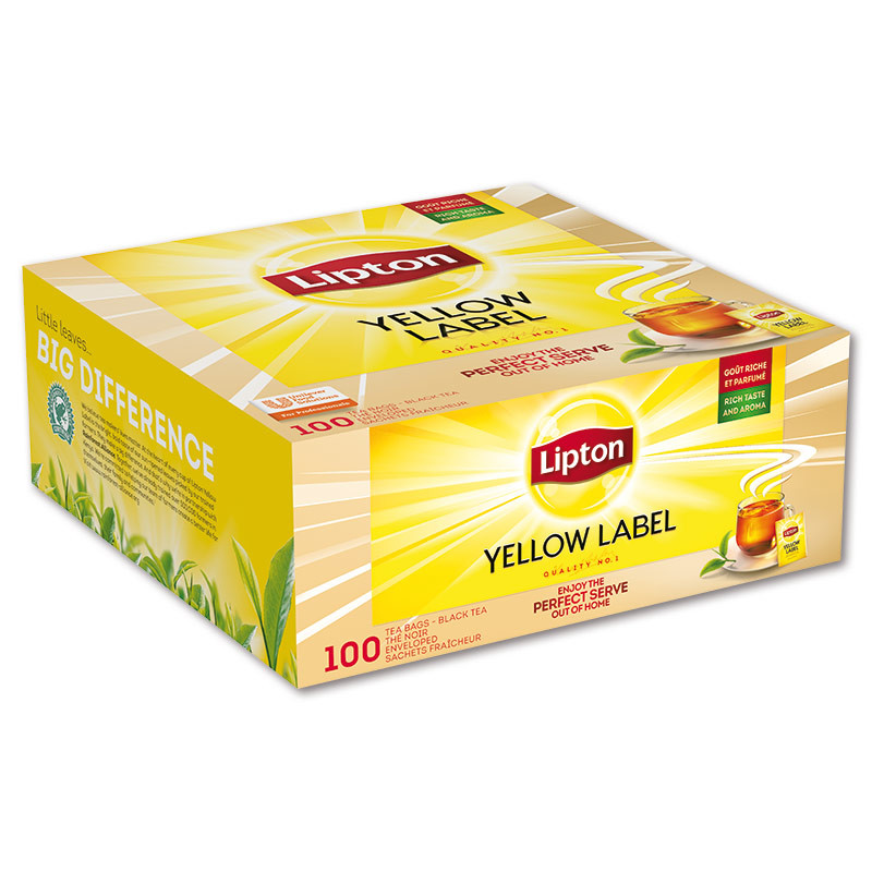 Čaj Lipton Yellow Label černý, 100 x 1,8 g