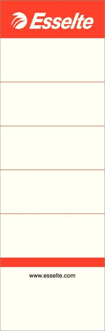 Zasouvací etikety pro pákové pořadače Esselte, 7,5 cm, 10 ks