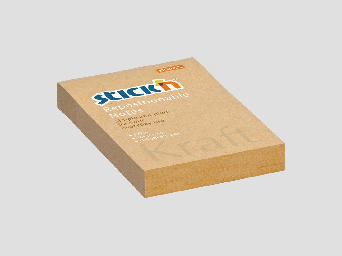 Bloček Stick’n by Hopax 76 x 51 mm - hnědá