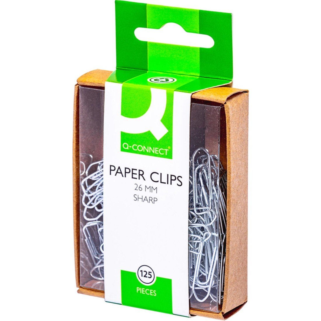 Kancelářské sponky Q-Connect, 26,0 mm, pozinkované