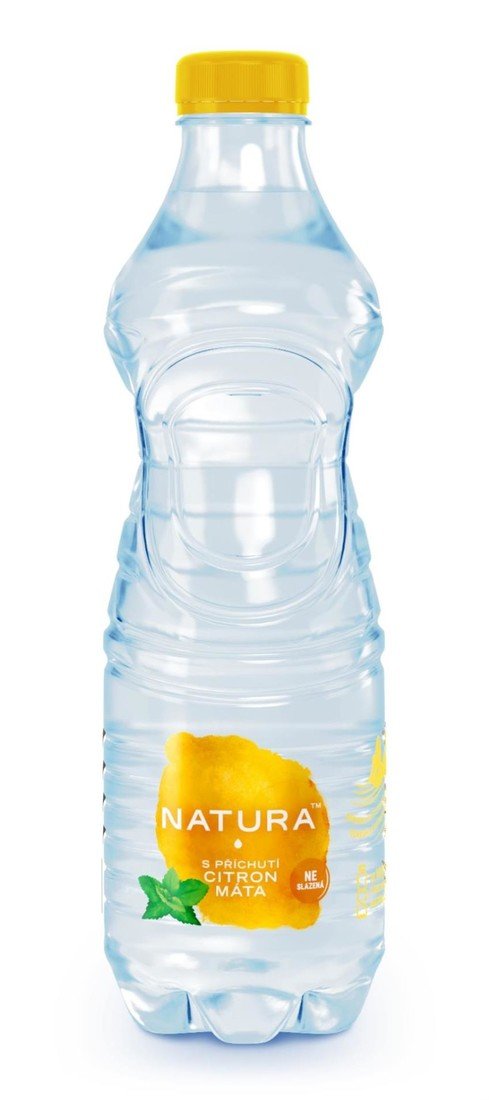 Natura Ochucená voda Natura - citron a máta, 12x 0,5 l