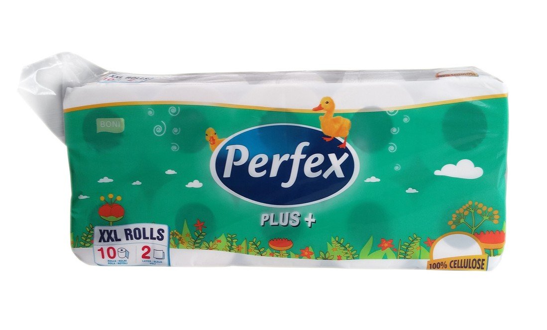 Perfex Toaletní papír Perfex - 2vrstvý, bílý, 18 m, 10 rolí