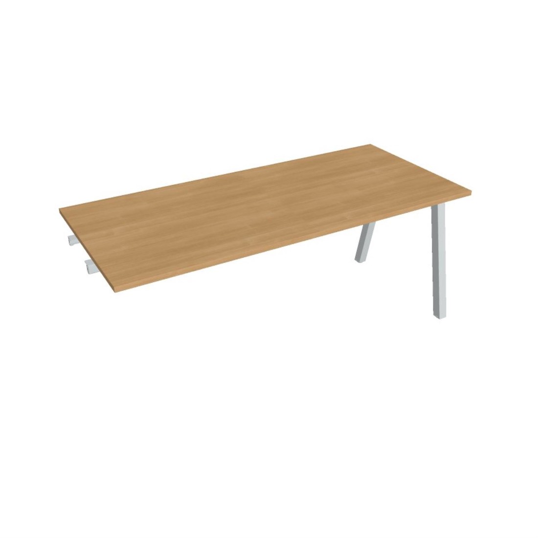 Jednací stůl Hobis Uni UJ A 1800 R - dub/šedý, podélné řetězení 180 x 80 x 75 cm