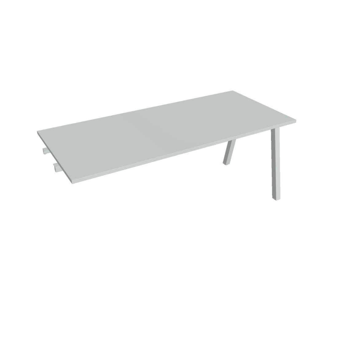 Jednací stůl Hobis Uni UJ A 1800 R - šedý/šedý, podélné řetězení 180 x 80 x 75 cm
