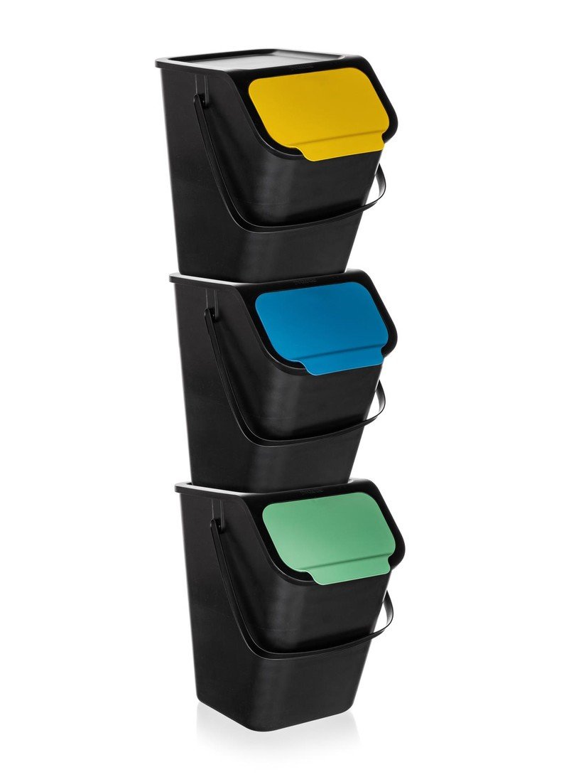 Odpadkové koše na tříděný odpad - 3 x 25 l