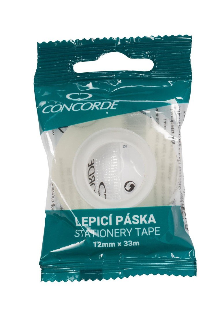 Lepicí páska Concorde 12 x 33 m, transparentní