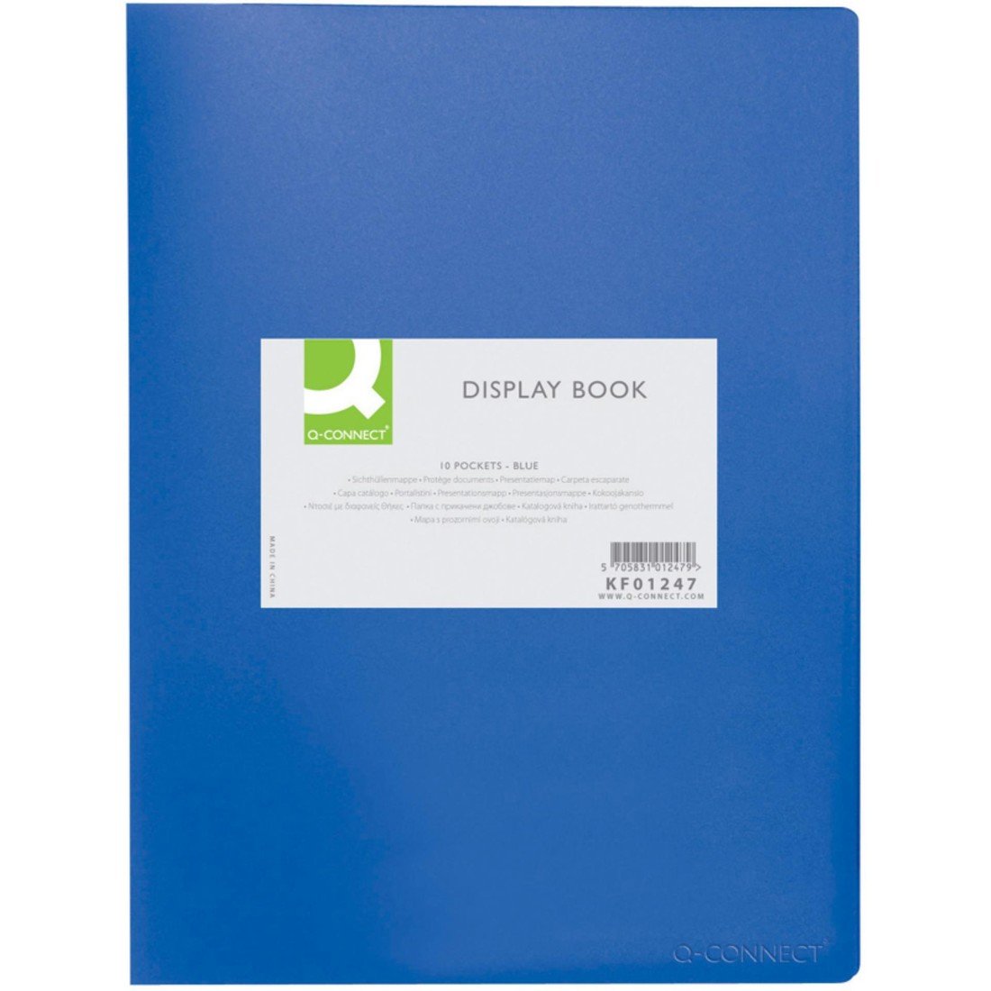 Katalogová kniha Q-Connect A4, 10 kapes, modrá