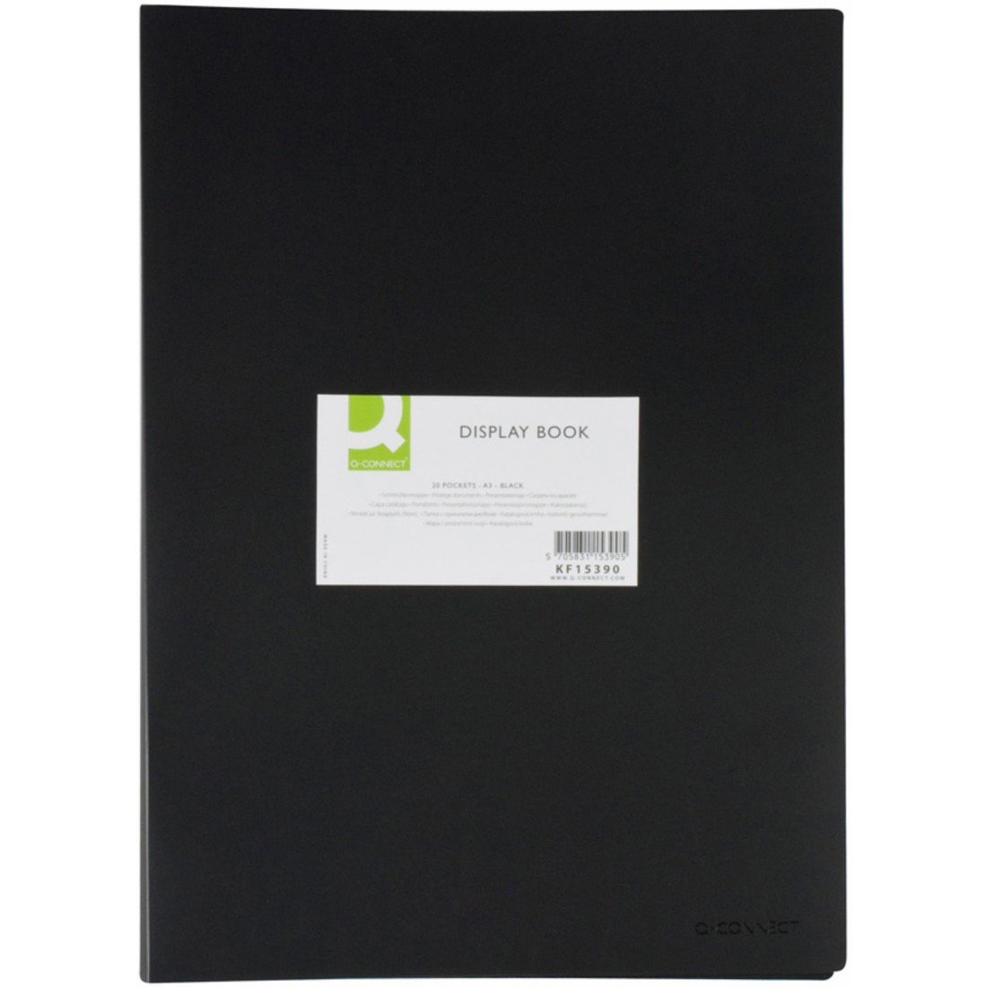 Katalogová kniha Q-Connect A3, 20 kapes, černá