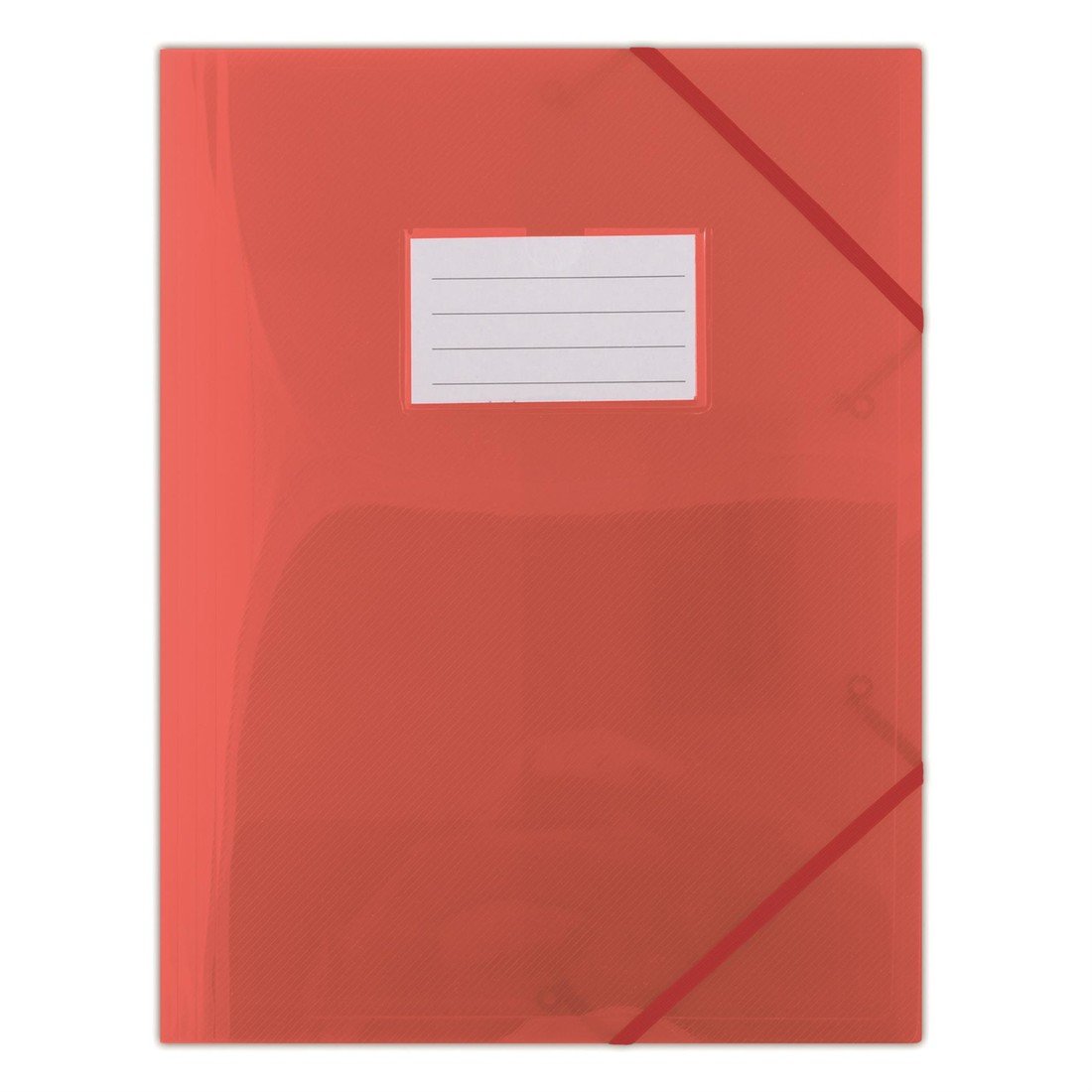 Desky s chlopněmi a gumičkou Donau - A4, plast, červené, 1 ks