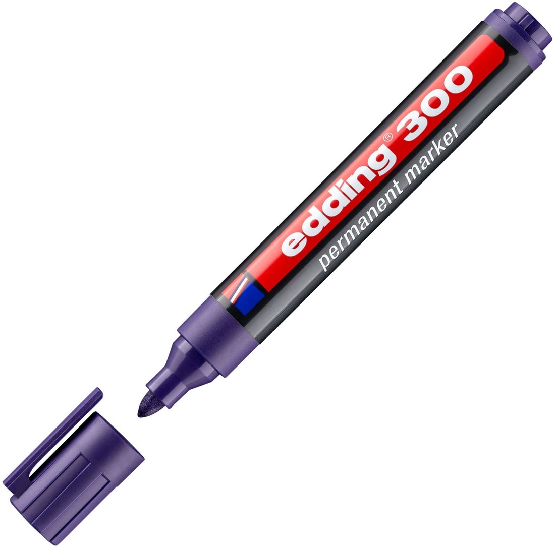 Permanentní popisovač Edding 300 - kulatý hrot, fialový