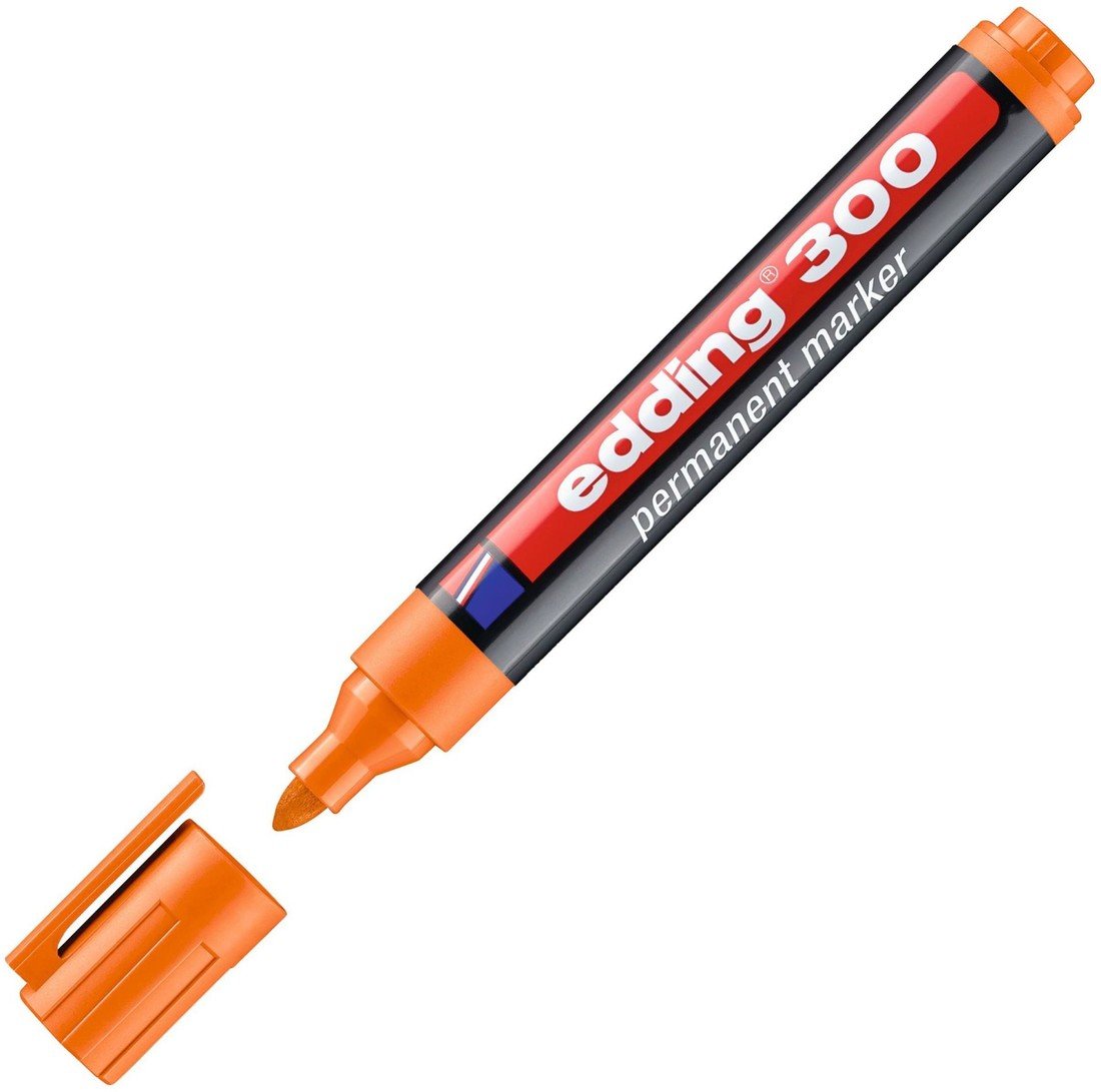 Permanentní popisovač Edding 300 - kulatý hrot, oranžový