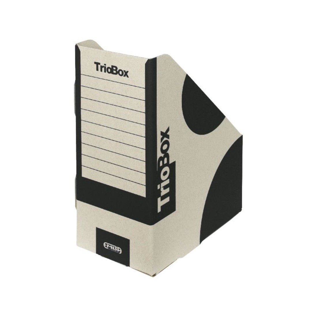 Stojan na časopisy Emba Trio - A4, 13 cm, černý, 1 ks