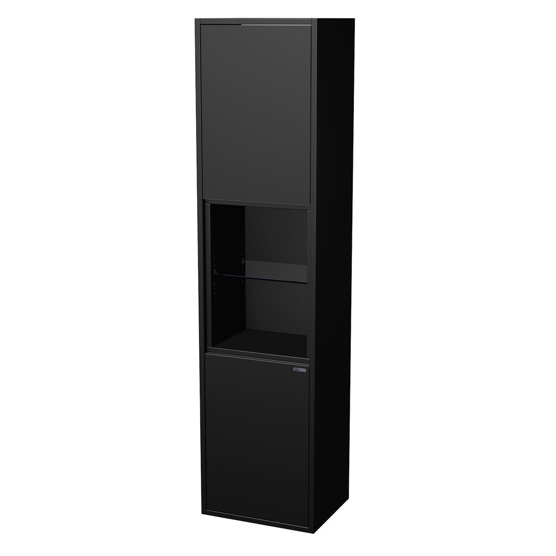 Emmy Design Vysoká koupelnová skříňka EMMY levá/pravá 40x32x160cm, černá/černá (A3686/A3686)