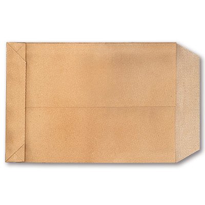 Obchodní tašky s křížovým dnem - B4, samolepicí, s krycí páskou, bílé, 10 ks