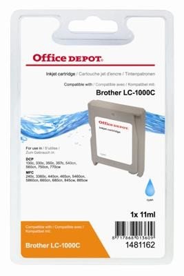 Office Depot Kazeta ink. OD komp. s Brother LC1000C, azurová - kompatibilní