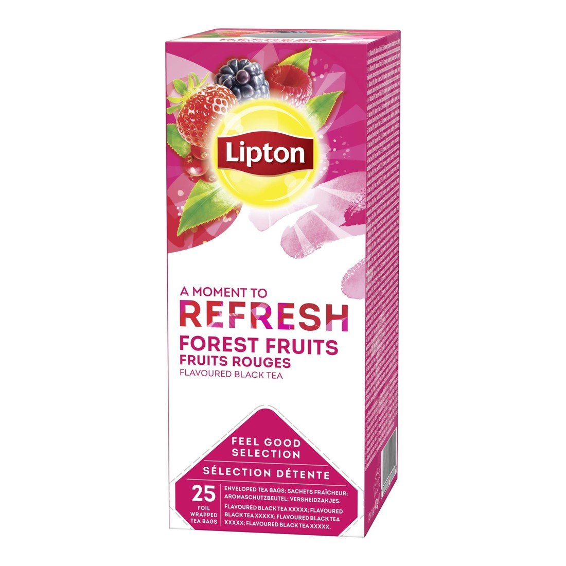 Ovocný čaj Lipton Refresh Lesní plody, 25x 1,6 g