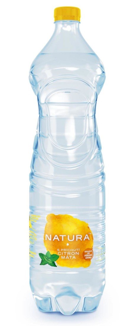 Natura Ochucená voda Natura - citron a máta, 6x 1,5 l