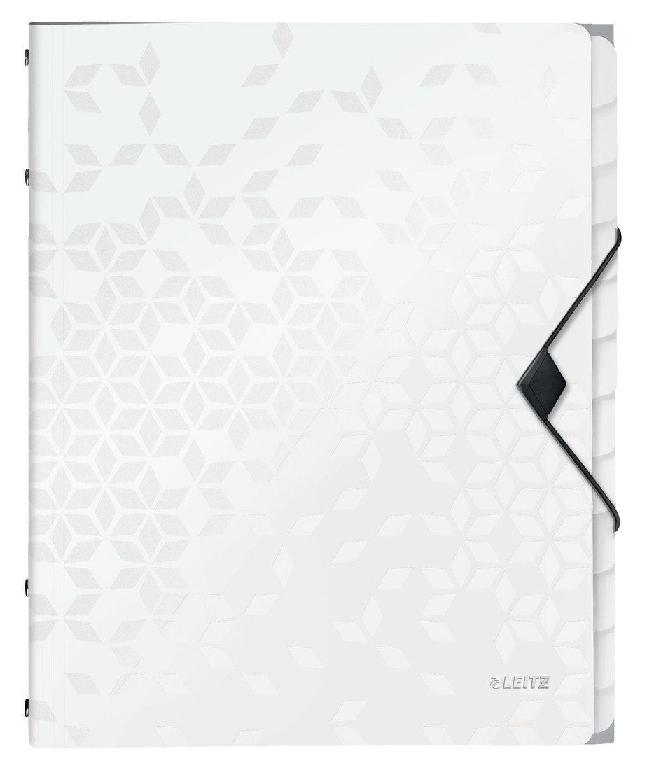 Třídicí kniha Leitz WOW - A4, 12 přihrádek, bílá