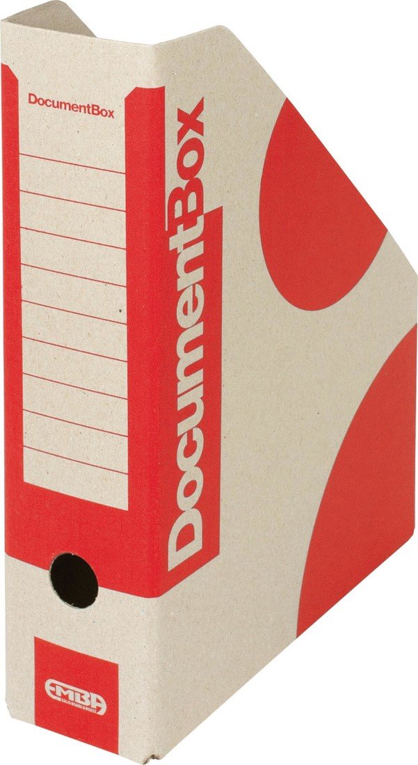 Stojan na časopisy Emba - A4, 7,5 cm, červený, 1 ks