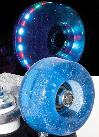Rio - Roller Light Up 58mm - Blue Glitter (sada 4 koleček)