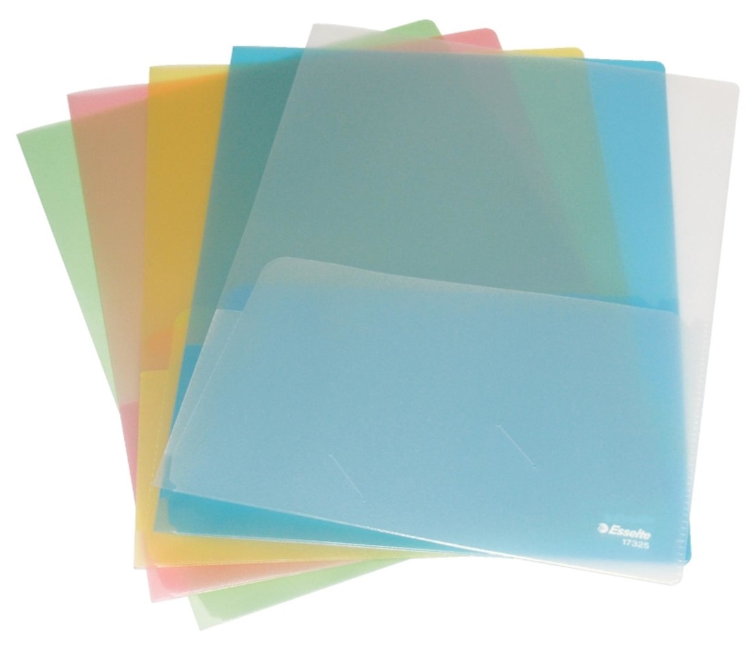 Desky s vnitřní chlopní Esselte - A4, dvojité, 180 mikronů, barevné, 5 ks