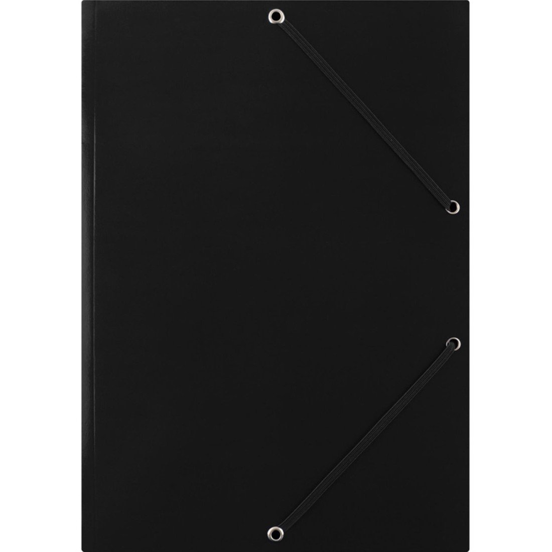 Kartonové desky s chlopněmi a gumičkou Donau - A4, černé