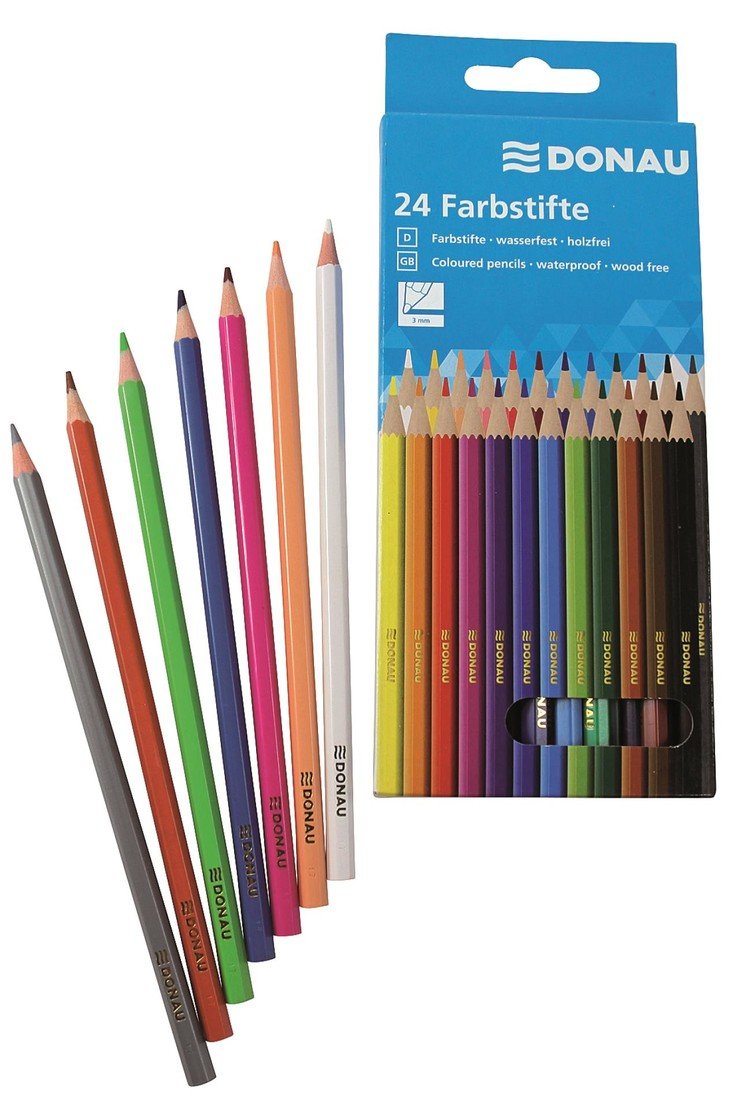 Pastelky Donau, 24 ks, nelámavé