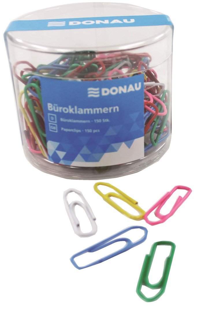 Kancelářské sponky Donau, 26 mm, 150 ks, barevné