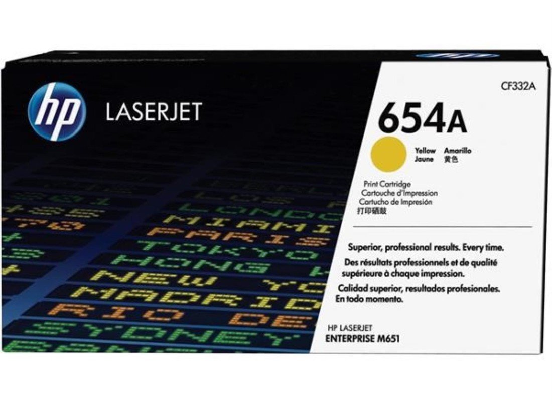 Toner HP CF332A/654A - žlutá - originální