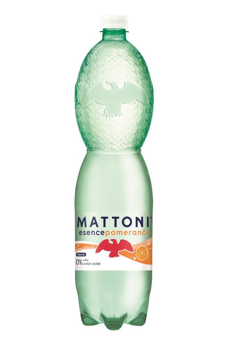 Ochucená voda Mattoni Plus pomeranč 1,5l, bal=6ks