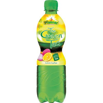 Zelený čaj Pfanner Citron a lychee 12 x 0,5 l