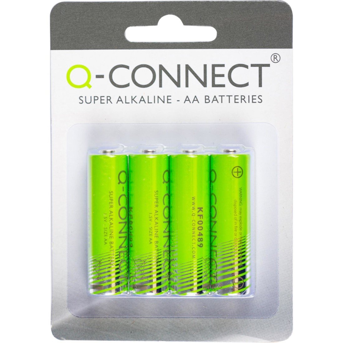 Alkalické tužkové baterie Q-Connect - AA, 1,5V, 4 ks