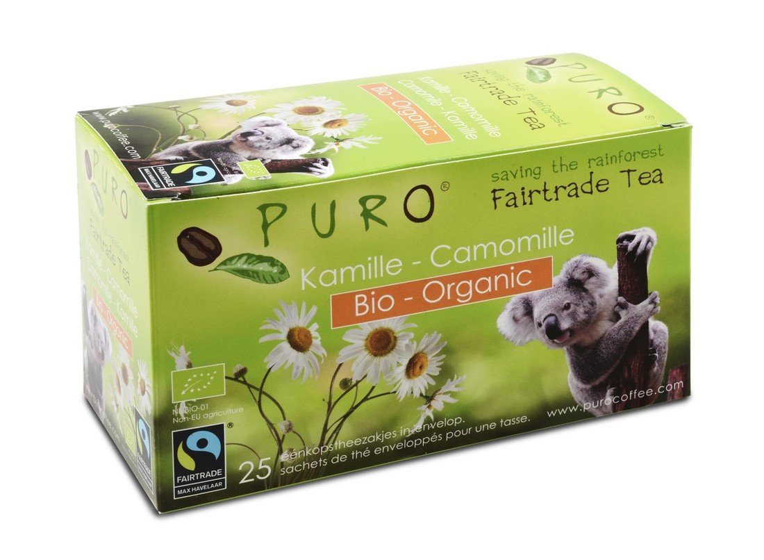 Bylinný čaj Puro - Heřmánkový, bio, Fair trade, 25x 1 g