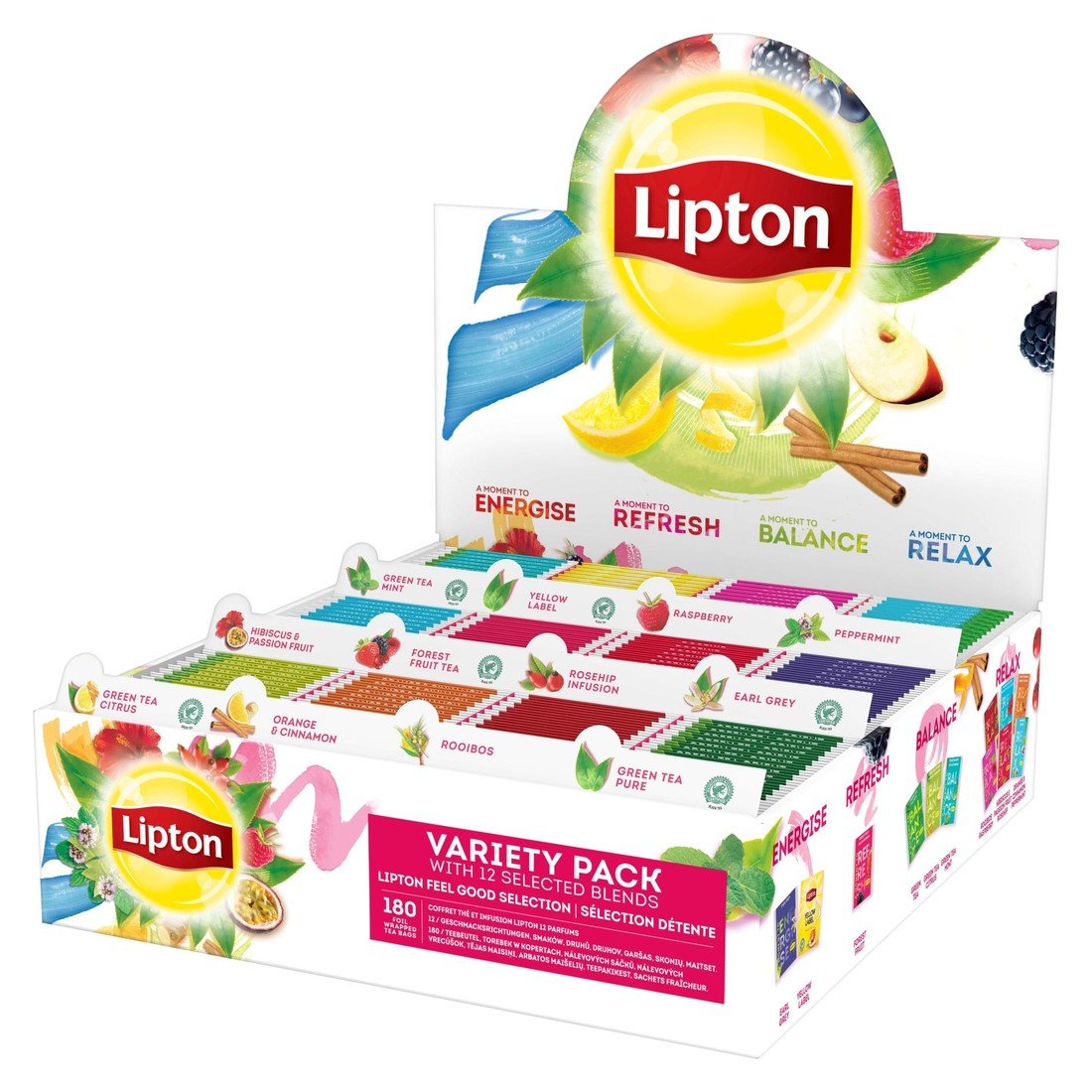 Sada čajů Lipton MIX BOX - 180 ks