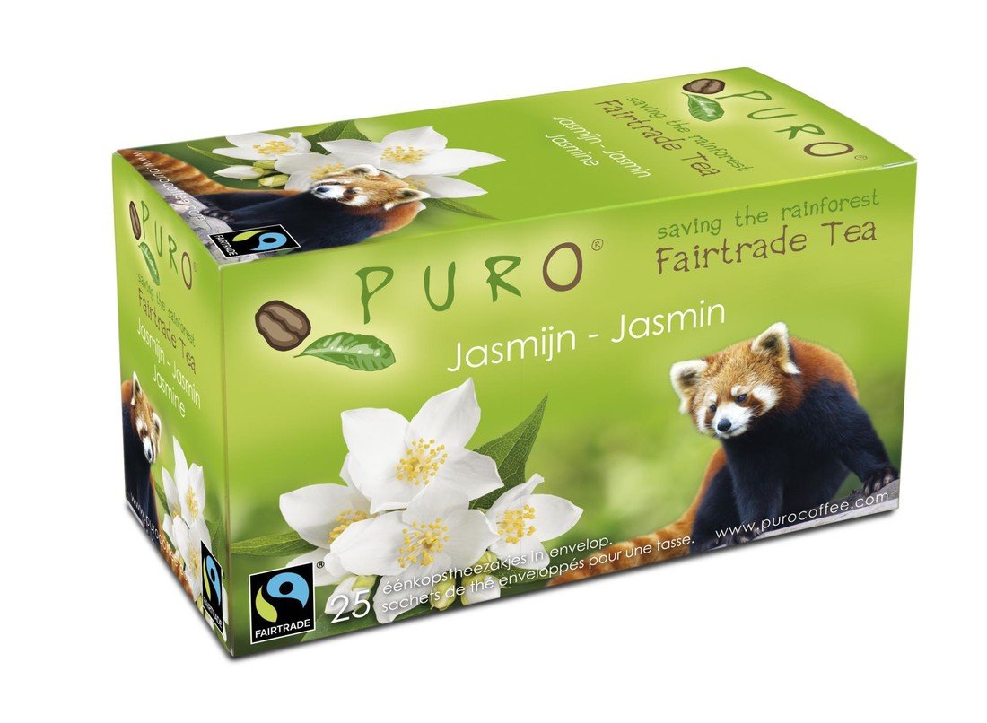 Zelený čaj Puro - jasmínový, Fairtrade, 25x 2 g