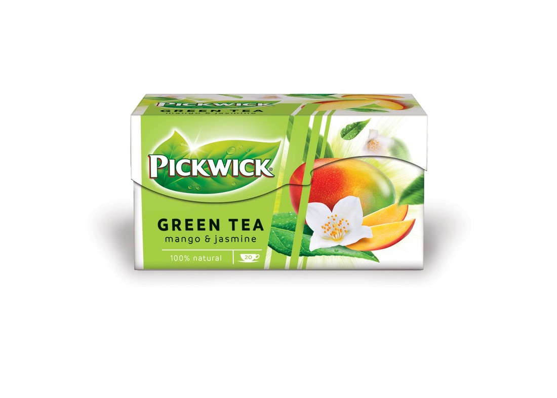 Čaj Pickwick Zelený s mangem a jasmínem, 20 x 1,5 g