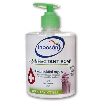 Tekuté mýdlo Inposan - dezinfekční, 0,5 l, s pumpičkou
