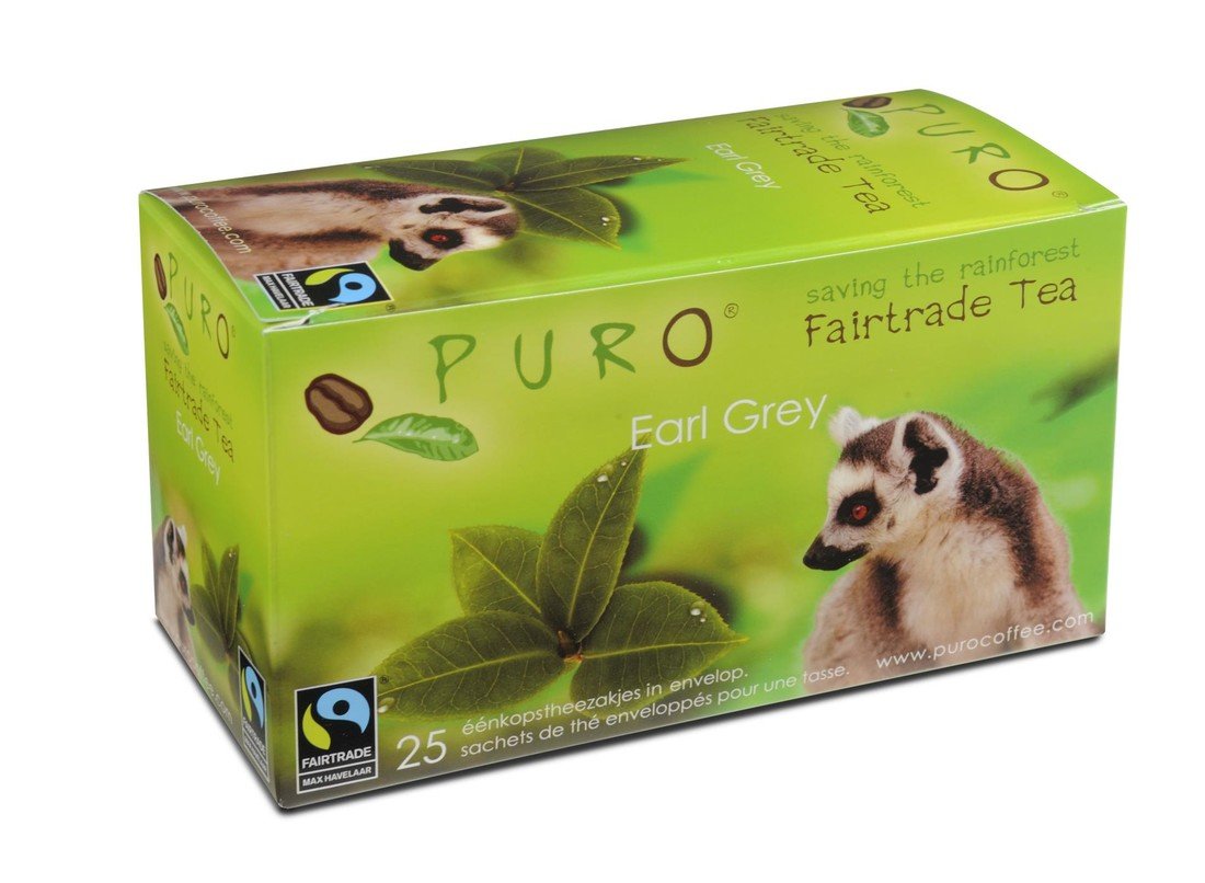 Černý čaj Puro - Earl Grey, Fair trade, 25x 2 g